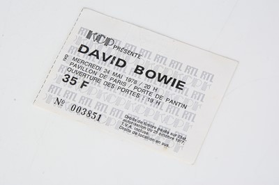Lot 350 - David Bowie Concert Ticket