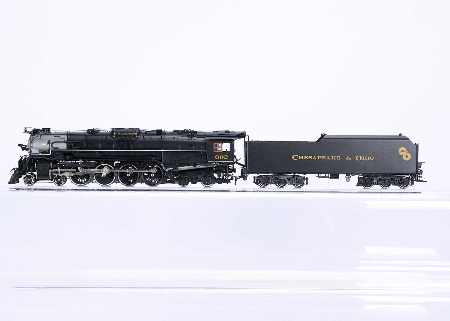 Lot 878 - Iron Horse Models by Precision Scale Co H0 Gauge Chesapeake & Ohio Railway Class J-3 4-8-4 Factory Painted Road #602 W/22-RC Tender PSC #16976-1