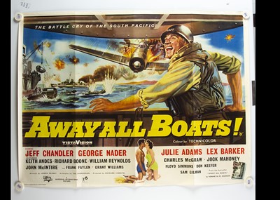 Lot 403 - Away All Boats (1956) Quad Poster