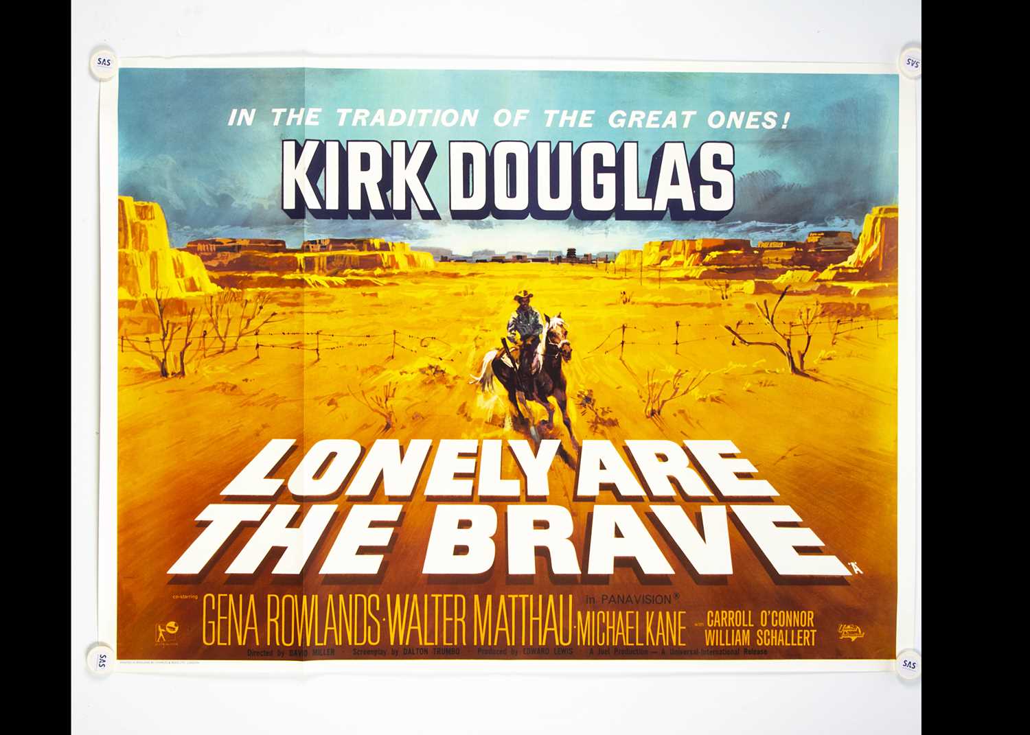 Lot 416 - Lonely Are The Brave (1962) Quad Poster