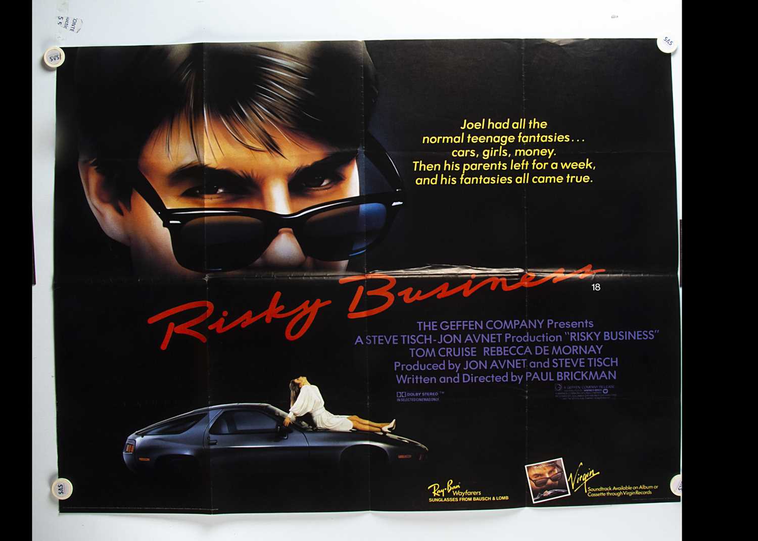 Lot 426 - Risky Business (1983) Quad Poster,