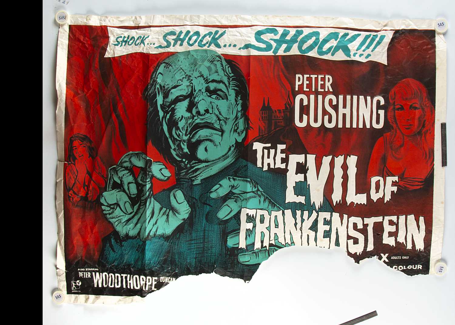 Lot 432 - The Evil of Frankenstein (1964) UK Quad Poster