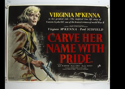 Lot 436 - Carve Her Name With Pride (1958) Quad Poster