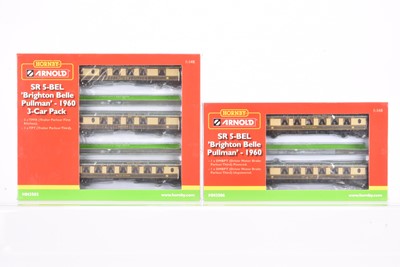 Lot 70 - Arnold/Hornby N Gauge Brighton Belle 1960 Multiple Unit and Additional Coach Pack