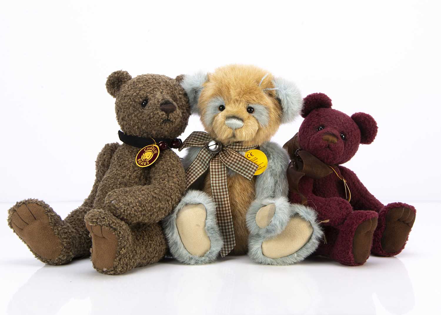 Lot 35 - Three Charlie Bears teddy bears