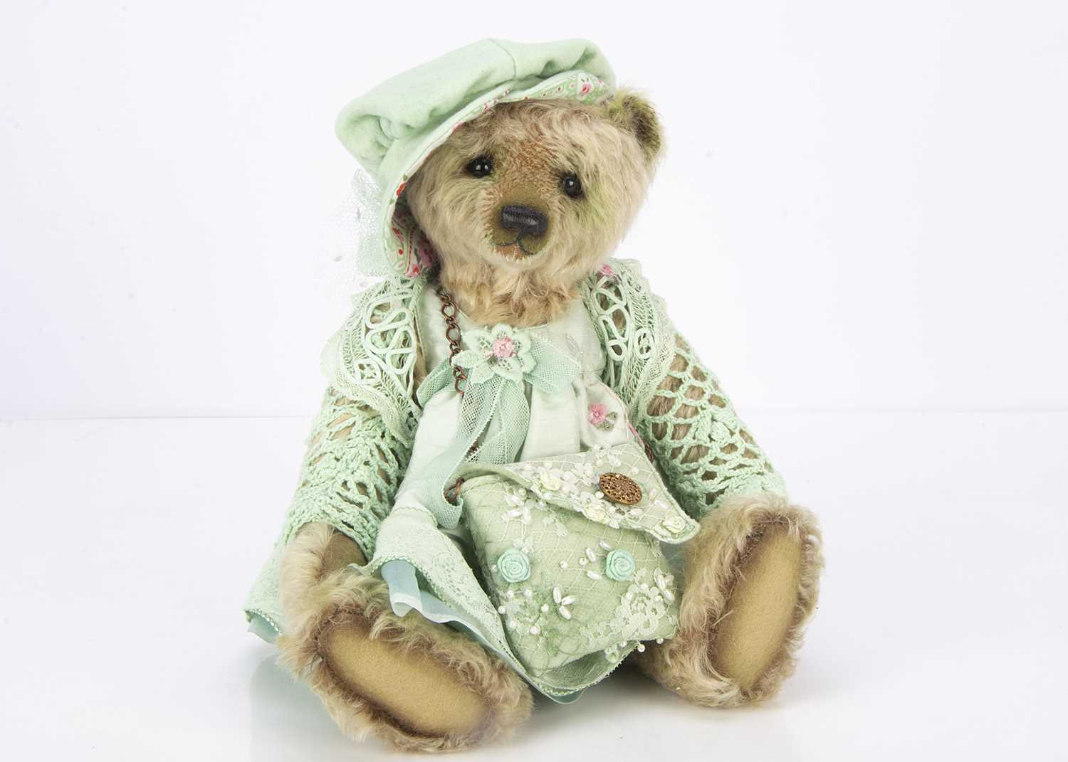 Lot 72 - An Anna Koetse Shade (Green) artist teddy bear