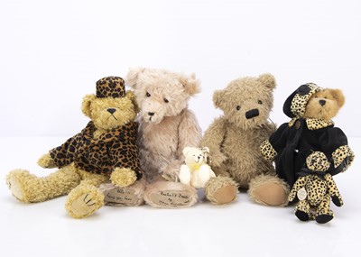 Lot 85 - Five collectors teddy bears