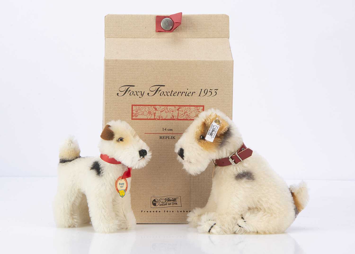 Lot 104 - A Steiff limited edition Foxy Fox Terrier Dog 1935 replica