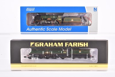 Lot 71 - Dapol and Graham Farish BR N Gauge Steam Locomotives with Tenders