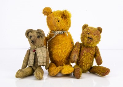 Lot 144 - Three pin-jointed stick teddy bears
