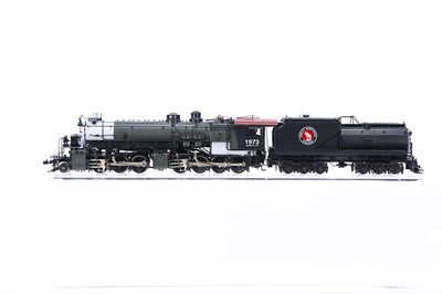 Lot 927 - Challenger Imports Ltd H0 Gauge Great Northern Railroad Class M-2 2-6-8-0 Locomotive #1973 with Style 104 Vanderbilt Tender Factory Painted Catalog #2051.1