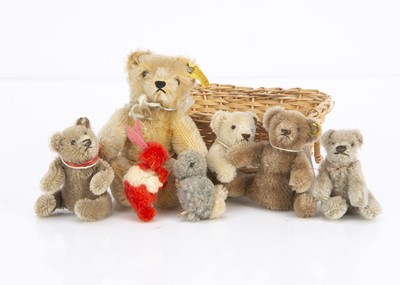 Lot 180 - Five small Steiff post-war teddy bears