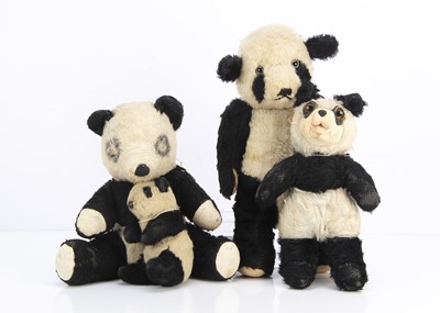 Lot 195 - Four vintage Panda bears