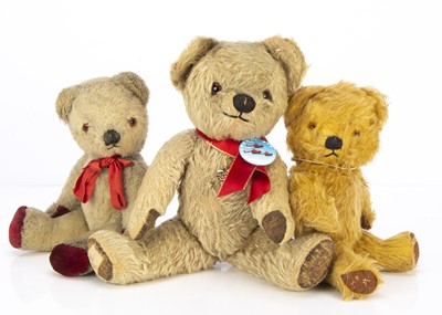 Lot 203 - Three post- war Chad Valley teddy bears