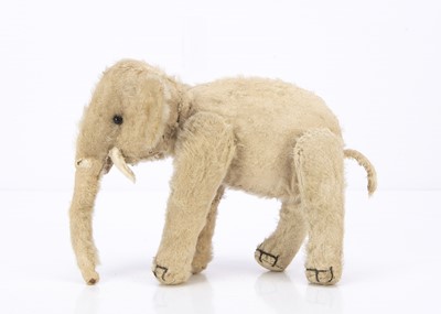 Lot 213 - A rare Steiff white mohair jointed Elephant 1907-1916