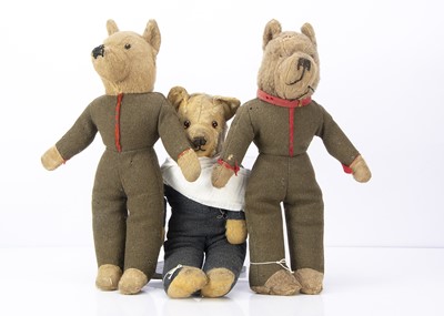 Lot 245 - Three 1940s British soft toys