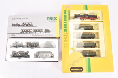 Lot 8 - Minitrix N Gauge Steam Train Packs