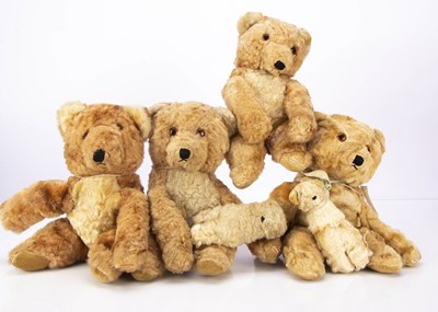 Lot 262 - Four Chiltern musical clockwork teddy bears circa 1960