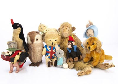 Lot 282 - Ten soft toy  animals