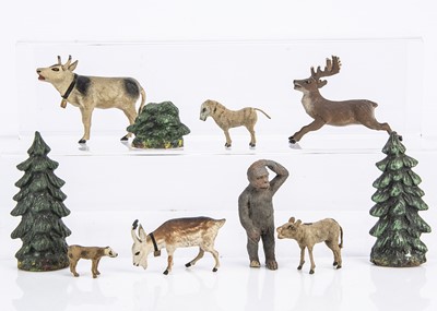 Lot 363 - Composition animals with metal limbs