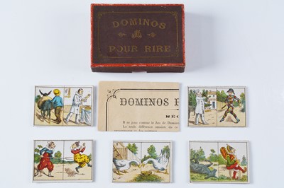 Lot 393 - A late 19th century French Dominos pour Rire or Dominos of Laughter