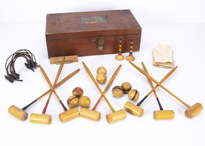 Lot 396 - A late 19th century The Game of Table Croquet