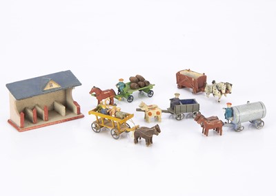 Lot 450 - Erzgebirge wooden horse-drawn toys