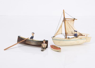 Lot 454 - A German wooden sail boat