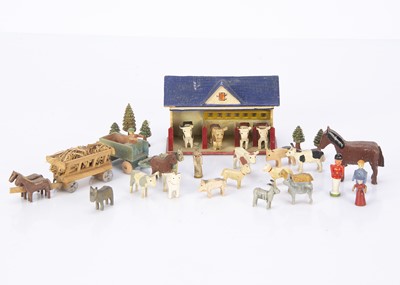 Lot 457 - Erzgebirge wooden farm toys