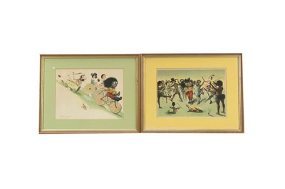 Lot 479 - Four framed Florence K Upton Golly book pages