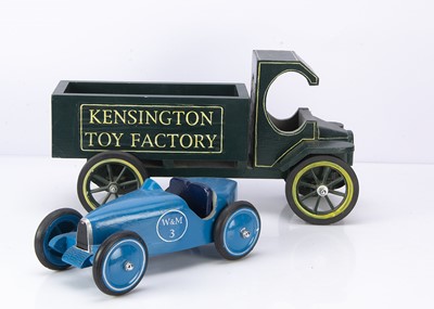 Lot 480 - Two recent wooden toy vehicles