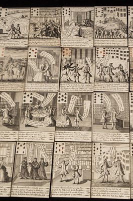 Lot 507 - A very rare Thomas Bowles South Sea Bubble Stock-jobbing Cards or The Humours of Change Alley playing cards circa 1720
