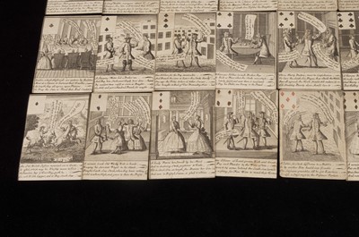 Lot 507 - A very rare Thomas Bowles South Sea Bubble Stock-jobbing Cards or The Humours of Change Alley playing cards circa 1720