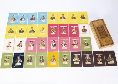 Lot 549 - A rare first half of the 19th century E C Edlin The British Sovereigns arranged as A Game Upon Coloured Cards