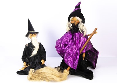 Lot 558 - A recent witch and wizard string puppet