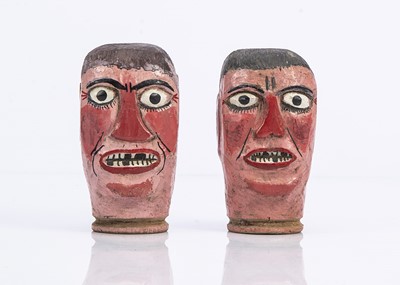 Lot 571 - Two professional Punch & Judy puppet heads from the Vic Taylor and Billy Norman collection