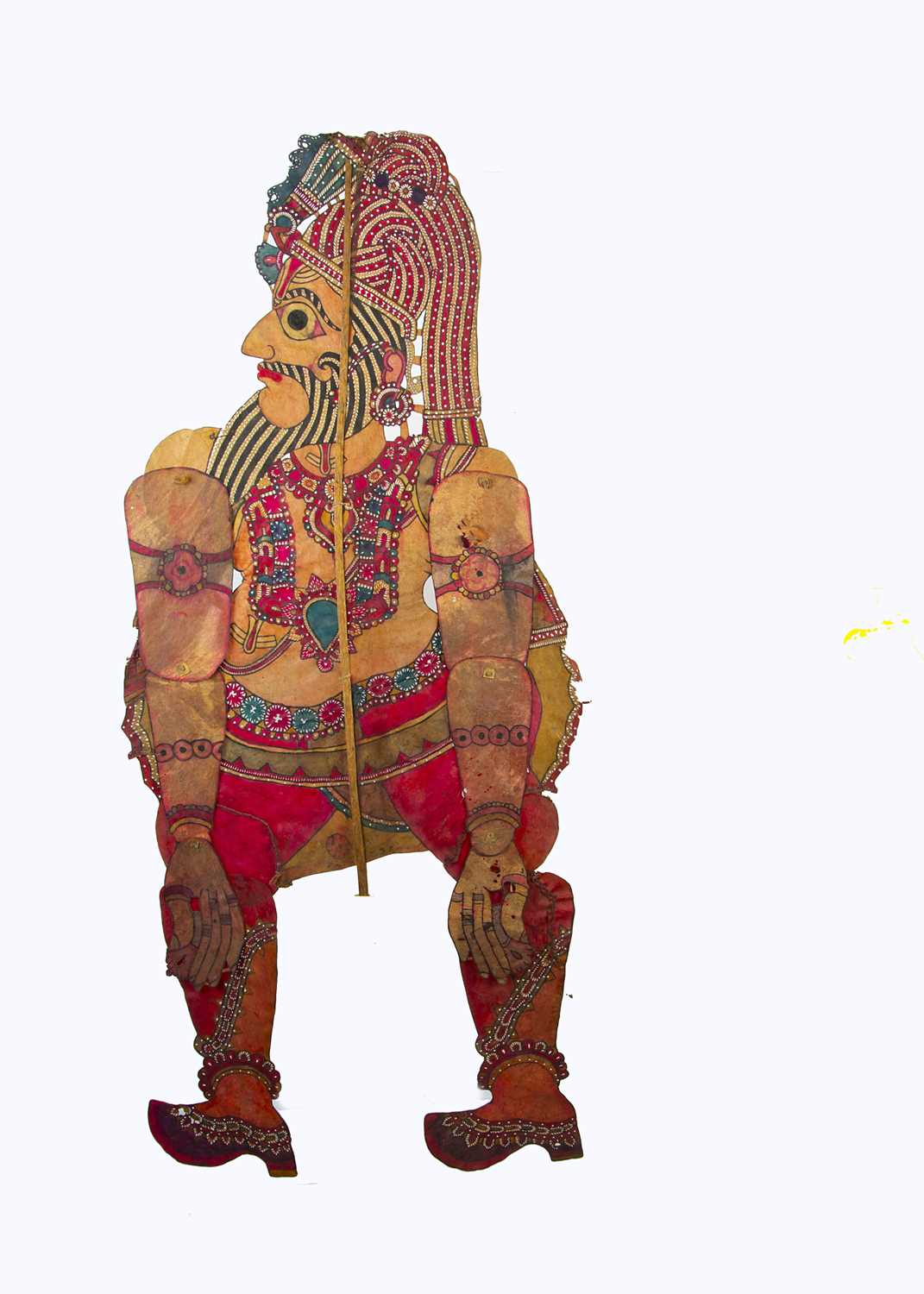 Lot 596 - Two large 1920s Rajasthan shadow puppets