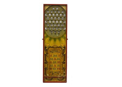 Lot 611 - An English 1950s Fairground wooden roll-up board