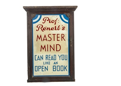 Lot 621 - Professor Renerb’s Master mind reader light up sign