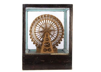 Lot 622 - A rare counter-top Penny in Slot clockwork Big Wheel circa 1906