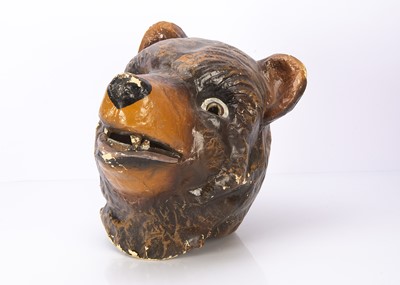 Lot 628 - A 1950 papier-mache bear carnival head