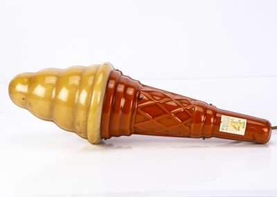 Lot 634 - A 1960s plastic electric light-up shop ice cream cone