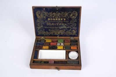 Lot 640 - A Roger’s Watercolor wooden paint box circa 1900
