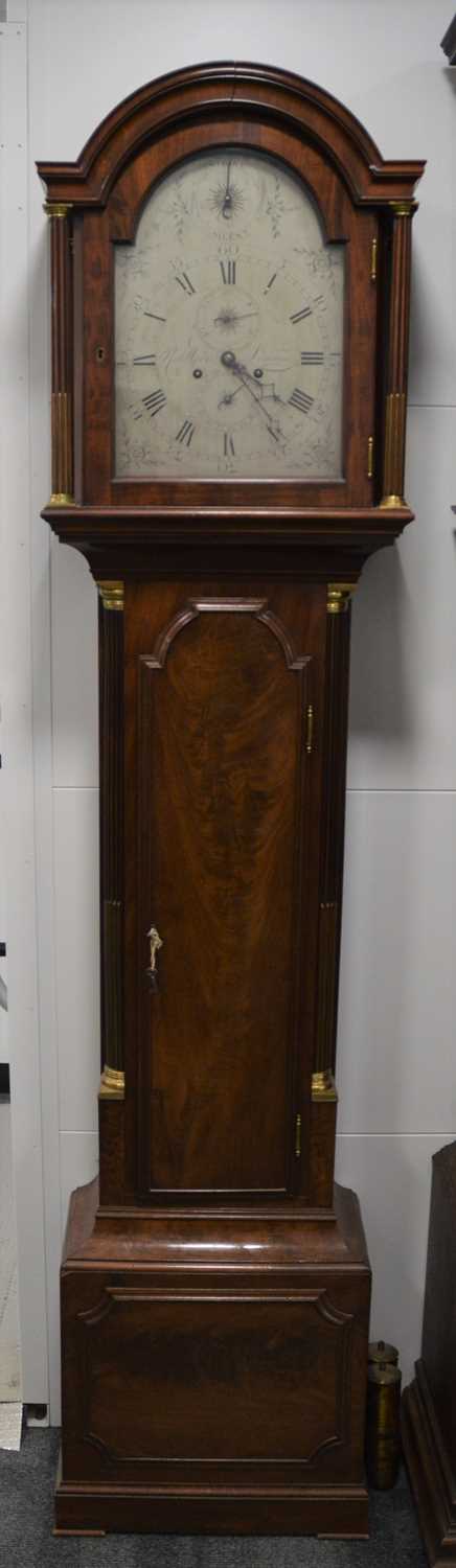 Lot 219 - A Georgian mahogany cased longcase clock