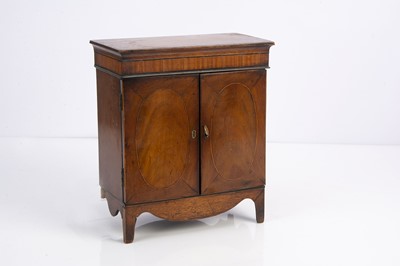 Lot 668 - A late 19th century apprentice mahogany wardrobe