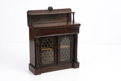 Lot 669 - A late 19th century apprentice rosewood chiffonier
