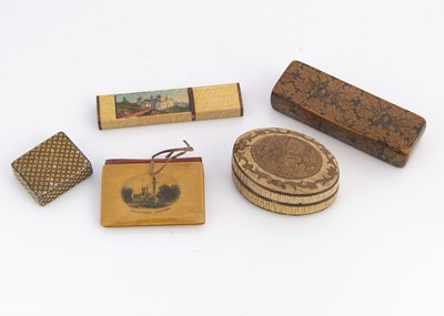 Lot 676 - Various small wooden boxes