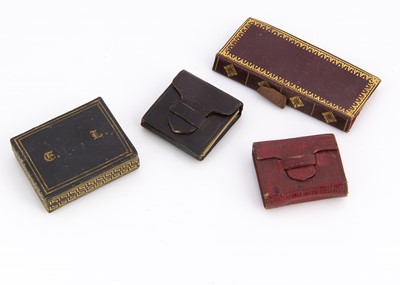 Lot 699 - Two 19th century miniature books in leather cases