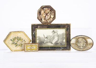 Lot 715 - Five 19th century card boxes