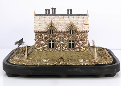 Lot 759 - A fine mid-19th century shell cottage diorama